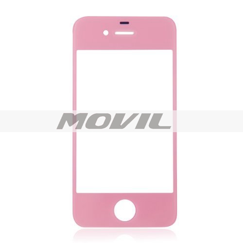 Replacement Front Glass for iPhone 44S4 CDMA GSM (Pink)